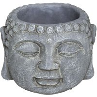 Blumentopf Buddha, ø 11,5 cm, h: 9 cm, Zement von ATMOSPHERA