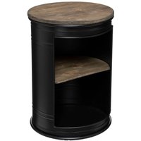 Atmosphera - Couchtisch Diego - schwarz - Metall & Holz D33 -5 cm Schwarz von ATMOSPHERA