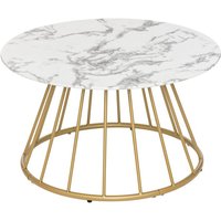 Couchtisch Rayo Marmoreffekt weiß D70cm Atmosphera créateur d'intérieur von ATMOSPHERA