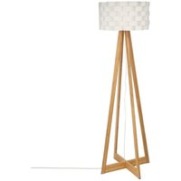 Stehlampe "Moki" - Bambus und weiß h 150 cm Atmosphera Weiß von ATMOSPHERA