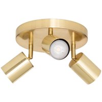 Deckenleuchte mit 3 Vico-Wandleuchten aus goldfarbenem Metall D20cm - Atmosphera créateur d'intérieur von ATMOSPHERA