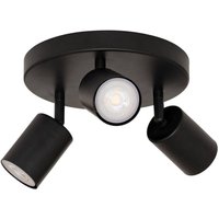 Deckenleuchte mit 3 Vico-Wandleuchten aus schwarzem Metall D20cm - Atmosphera créateur d'intérieur von ATMOSPHERA