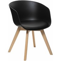 Atmosphera - Design Sessel Baya skandinavischer Stil Schwarz - Noir von ATMOSPHERA