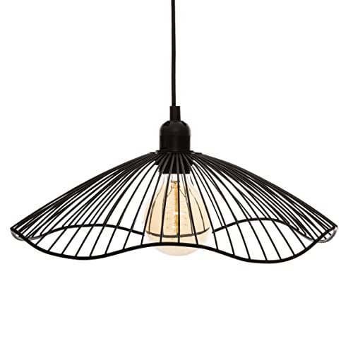 Atmosphera Hängeleuchte, kabelgebunden, "Galt", Metall, Durchmesser 34 cm, Schwarz von ATMOSPHERA CREATEUR D'INTERIEUR