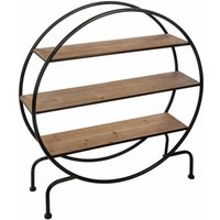 Dreistöckiges Yara rundes Regal, praktisches Möbelstück mit Regalen mdf von ATMOSPHERA