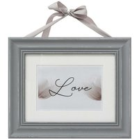 Atmosphera - Fotorahmen Ruban Holz 17x12cm - Grau von ATMOSPHERA