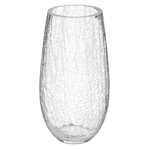 Atmosphera - Gewölbte Vase - Craquelé-Glas - H27 cm - Transparent von ATMOSPHERA CREATEUR D'INTERIEUR