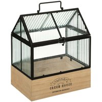 Atmosphera - Gewächshaus House - Holz und Glas - transparent - 26x30 -5 cm créateur d'intérieur von ATMOSPHERA