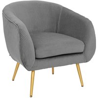 Atmosphera - Grauer Sessel Solaro aus plissiertem Samt créateur d'intérieur von ATMOSPHERA
