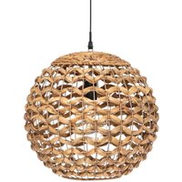Hängeleuchte sand mit Lampenschirm aus Hyazinth, ø 38 cm von ATMOSPHERA