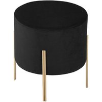 Hocker aus Samt Living Atmosphera - Schwarz von ATMOSPHERA