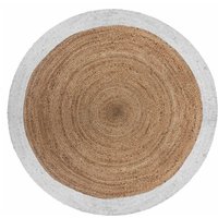 Atmosphera - Jute-Teppich, rund, ø 120 cm, mit weißem Rand von ATMOSPHERA