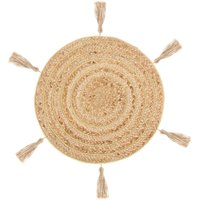 Platzmatte mit Fransen, Jute, ø 38 cm von ATMOSPHERA