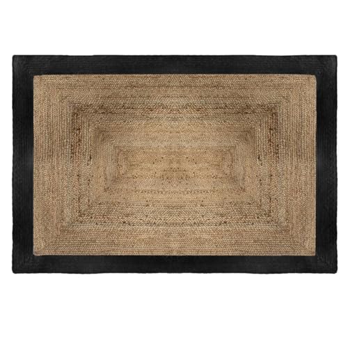 Juteteppich in Black Edge von ATMOSPHERA