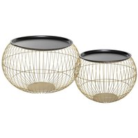 Atmosphera - Set aus 2 Tischen Alya - golden und schwarz - Metall créateur d'intérieur Atmosphera - Set aus 2 Tischen Alya - golden und schwarz - Metall créateur d'intérieur von ATMOSPHERA