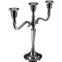 Kerzenhalter mit 3 Köpfen - Metall - Silber - H27 cm - Atmosphera créateur d'intérieur von ATMOSPHERA