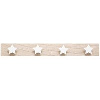 Kindergarderobe, 4 Haken, weiße Sterne oder Wolken von ATMOSPHERA