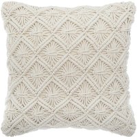 Kissen Indian Summer aus Makramee 40 × 40 cm Atmosphera créateur d'intérieur von ATMOSPHERA
