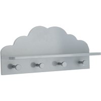 Atmosphera - cloud Regalbrett mit 4 Haken, perfekt für Kinderzimmer, 48 x 22 x 12 cm von ATMOSPHERA