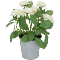 Künstliche Blumen Zinktopf H20cm - Weiß von ATMOSPHERA