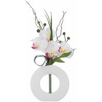 Künstliche Orchidee in einer nicht-traditionellen Vase, spektakuläre Ornament in Form von bunten Blumen - Atmosphera von ATMOSPHERA