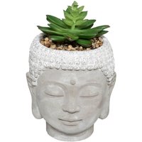 Kunstpflanze Buddha Zementtopf H13,5cm - Model 2 von ATMOSPHERA