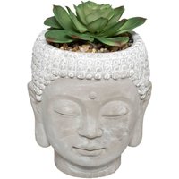 Kunstpflanze Buddha Zementtopf H13,5cm - Model 3 von ATMOSPHERA