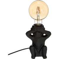 Monkey Tischleuchte, schwarz, Keramik, in Form eines Affen von ATMOSPHERA