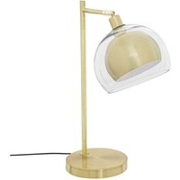 Nachttischlampe glamour, Metall und Glas, golden, 48 cm von ATMOSPHERA