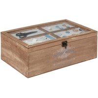 Atmosphera - Nähkästchen Winter - Holz - 30x10 cm créateur d'intérieur von ATMOSPHERA