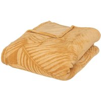Plaid Zoa Flanell - Ockergelb - 230x180 cm - Atmosphera créateur d'intérieur von ATMOSPHERA
