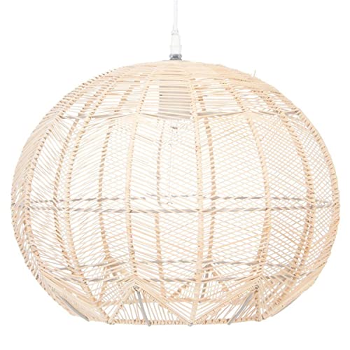 Rattan-Hängeleuchte - Durchmesser 38 cm - Farbe: natürliches HOLZ von ATMOSPHERA CREATEUR D'INTERIEUR