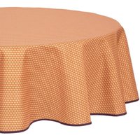 Bedruckte fleckabweisende Tischdecke Luna terracotta-rosa - D180 cm Atmosphera Terrakotta rosa von ATMOSPHERA