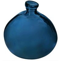 Runde Vase - recyceltes Glas - sturmblau - D45 cm Atmosphera Blau von ATMOSPHERA