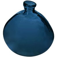 Atmosphera - Vase Dame Jeanne - recyceltes Glas - sturmblau d 33 cm Blau von ATMOSPHERA