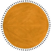 Atmosphera - Runder Teppich Baumwolle Pop Durchmesser 120 cm Ocker - Ocre von ATMOSPHERA