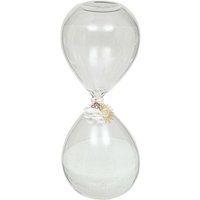 Sanduhr aus Glas Floral H20cm - Weiß - Weiß von ATMOSPHERA