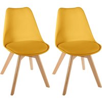 Satz von 2 Stühlen im skandinavischen Stil baya atmosphera - safran Satz von 2 Stühlen im skandinavischen Stil baya atmosphera - safran von ATMOSPHERA