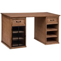 Schreibtisch Danik - 2 Schubladen - Holz und Metall Atmosphera Karamell von ATMOSPHERA