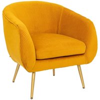 Atmosphera - Senfgelber Sessel Solaro aus plissiertem Samt créateur d'intérieur von ATMOSPHERA