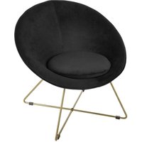Atmosphera - Sessel Evan schwarz aus Samt créateur d'intérieur von ATMOSPHERA