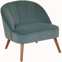 Atmosphera - Sessel Naova - Samt - Holzimitation Beine - Celadon grün créateur d'intérieur von ATMOSPHERA