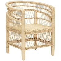 Atmosphera - Sessel Malevio Mahagoni & Rattan Beige von ATMOSPHERA