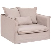 Atmosphera - Sessel xl Odilon - Samt - beige créateur d'intérieur von ATMOSPHERA