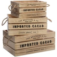 Set aus 3 Kisten Colonial - Holz - Atmosphera créateur d'intérieur von ATMOSPHERA