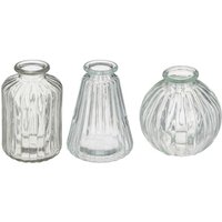 Set aus 3 Soliflores Lour Glas - H11 cm von ATMOSPHERA