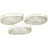 Atmosphera - Set aus 3 Tabletts Metall - L.23 -5/27/30 cm créateur d'intérieur von ATMOSPHERA