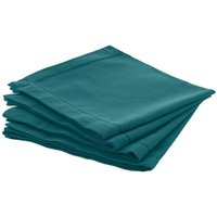 Atmosphera - Set aus 4 Servietten Chambray - blaugrün 40x40 cm créateur d'intérieur von ATMOSPHERA