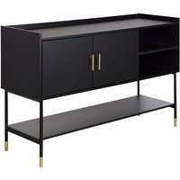 Atmosphera - Sideboard Tedy - 2-türig - Holz und Metall - schwarz - Schwarz créateur d'intérieur von ATMOSPHERA