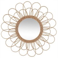 Spiegel Blume - Rattan D 56 cm - Atmosphera créateur d'intérieur von ATMOSPHERA